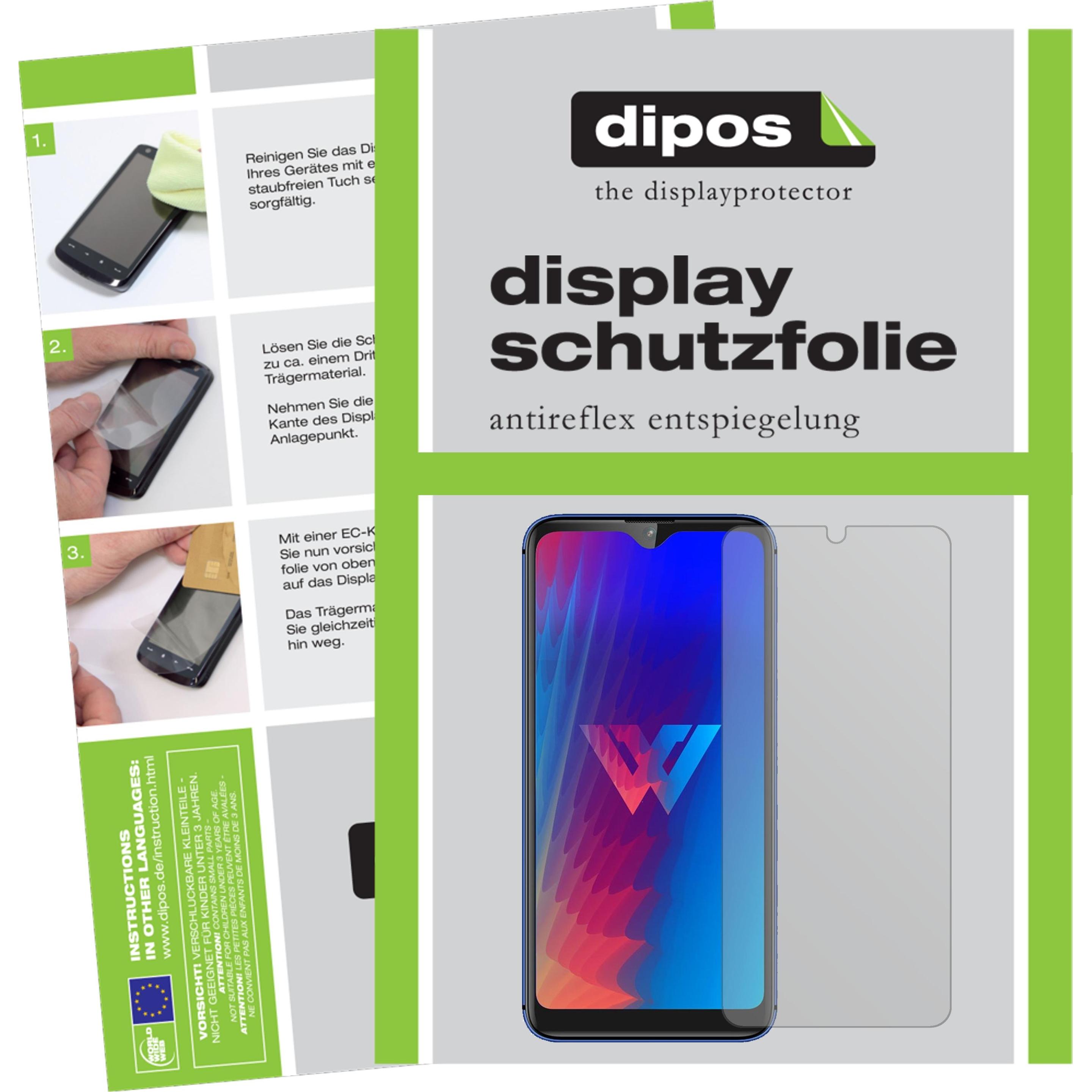 Dipos Displayschutzfolie Antireflex (2 Stück, LG W30 Pro), Smartphone Schutzfolie, Transparent