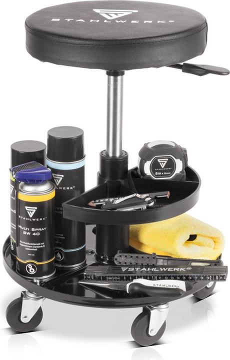 Produktbild Stahlwerk Werkstatthocker WRH-295 ST mit 130 kg Tragkraft Werkstattsitz (1 x)