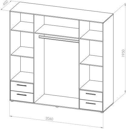 Actual product image Pol-Power Valencia (206 x 60 x 195 cm)