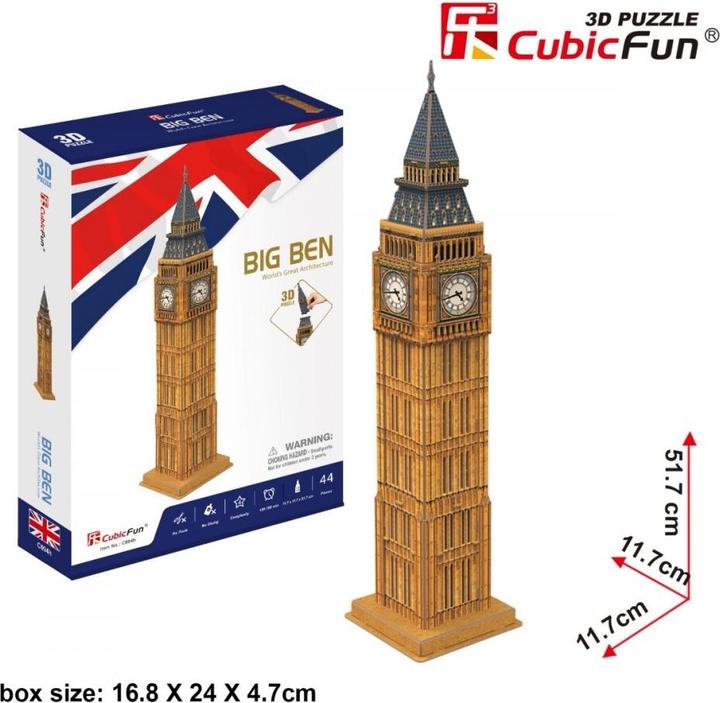 Immagine prodotto Cubicfun Gioco di puzzle 3D Big Ben- (44 pezzi)