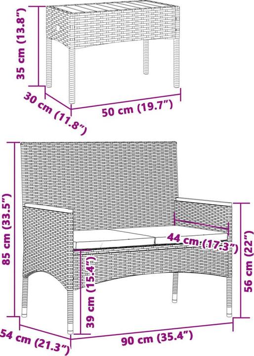 Actual product image vidaXL Gartenbank