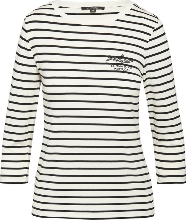 Produktbild Comma T-Shirt Streifenshirt mit Stickerei (34)