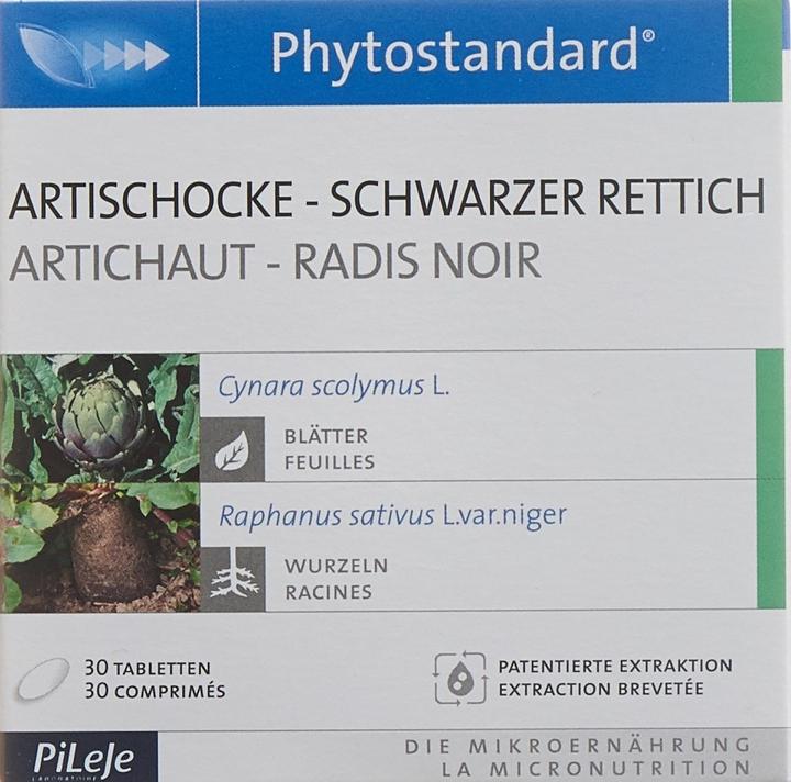 Nährwerte und Zutaten Phytostandarts Artischocke - Schwarzer Rettich Tablette (30 Stück, Tabletten, 35 g)