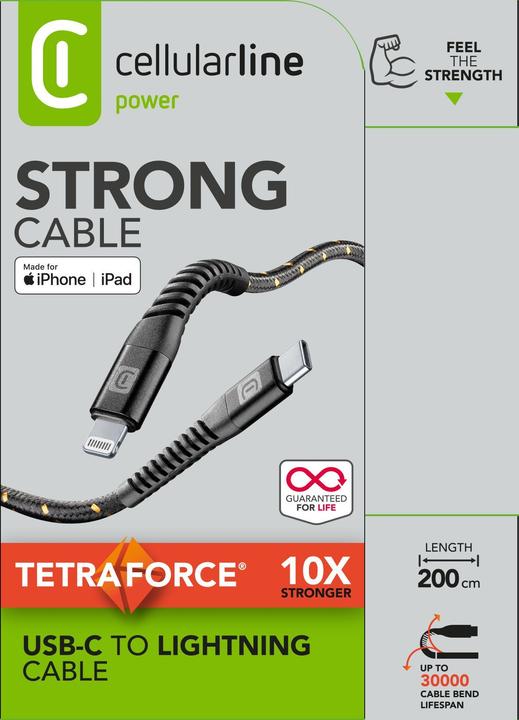 Image du produit Cellularline Tetra Force (2 m, USB 3.2 Gen 2)