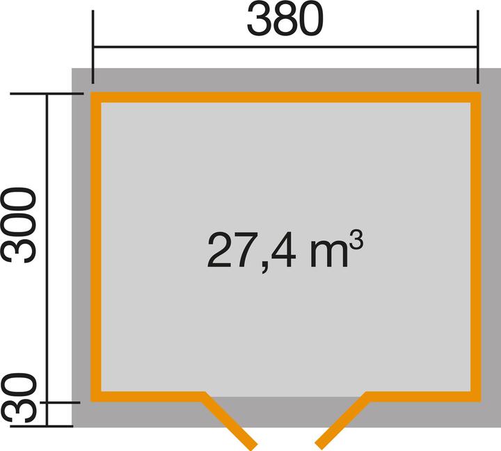 Produktbild Weka Holzbau She Shed 158 Gr.2 mit Fussboden 380 x 300 cm