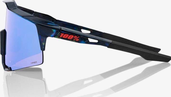 Actual product image 100% Glasses Speedccraft -Black Holographic -Hiper Blue Multilayer Mirro (Black Holographic, Ice blue)