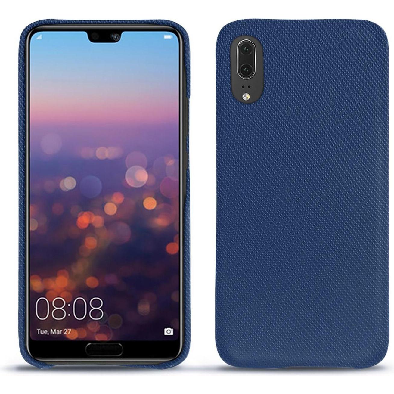 Noreve Lederschutzhülle (Huawei P20), Smartphone Hülle, Blau
