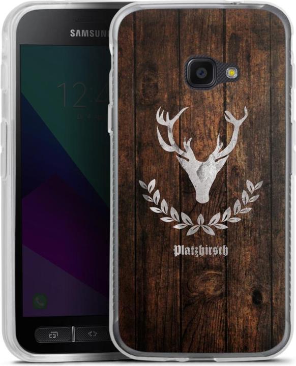 Produktbild DeinDesign Silikon Hülle für Samsung Galaxy Xcover 4 Handyhülle Case Smartphone Schutzhülle Hirsch Holz (Samsung Galaxy Xcover 4)