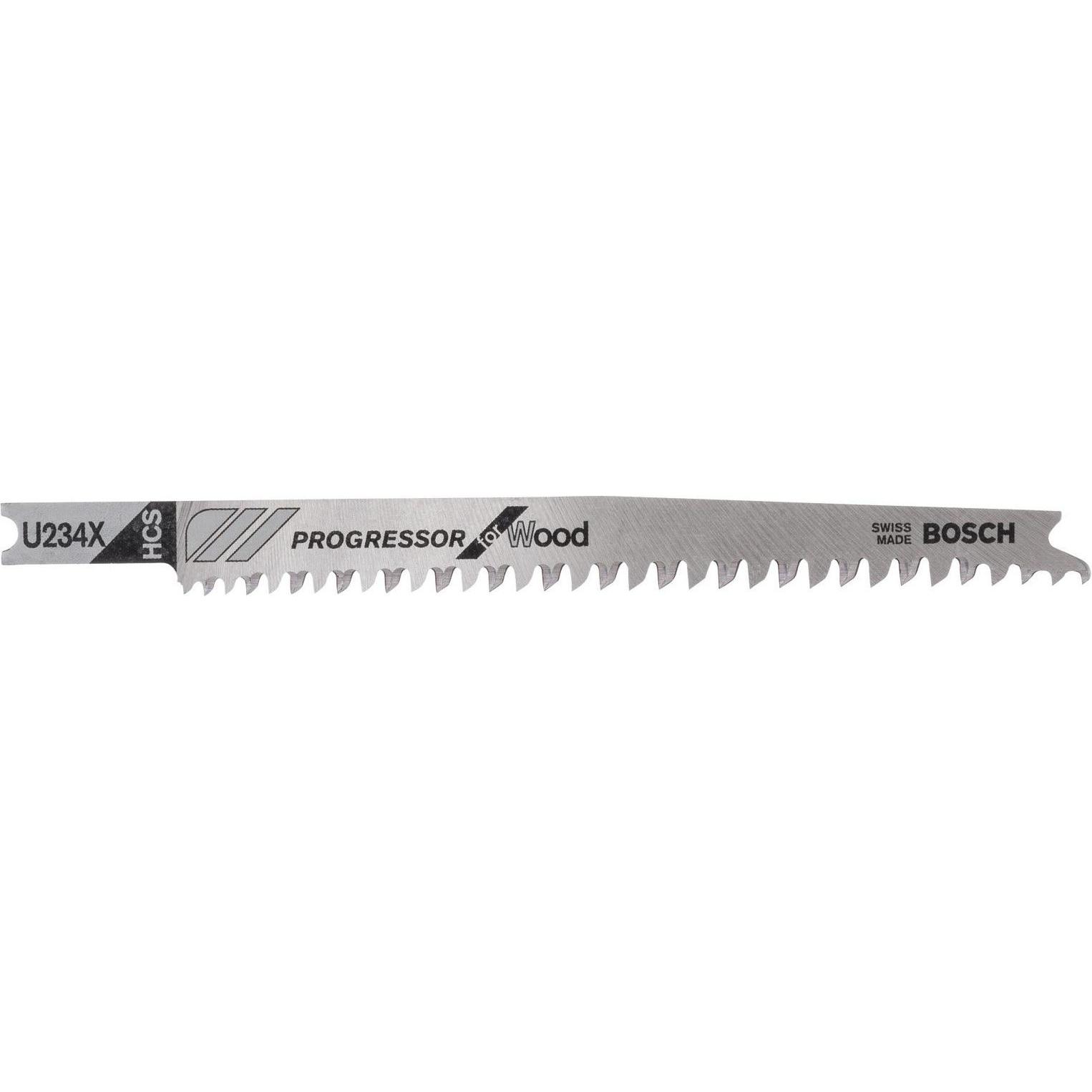 Bosch Professional Zubehör, Sägeblatt, Stichsägeblatt U 234 X Progressor for Wood, 3er-Pack