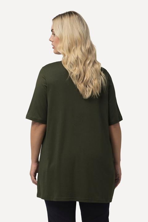 Actual product image Ulla Popken Essential Front Pleat Tee (54)