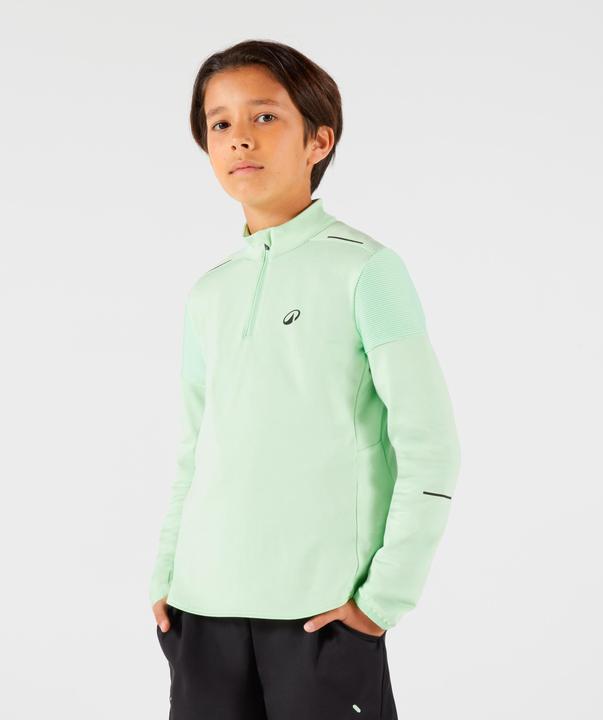 Kuikma Kids' 1/2-Zip Long-Sleeved Thermal Tennis T-Shirt - Light Green (122)