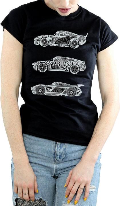 Immagine prodotto Disney Cars Text Racers Maglietta Donna (L)