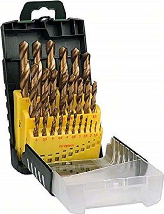 Produktbild Bosch Professional Zubehör HSS-TiN-Metallbohrer-Set (1 mm, 1.5 mm, 2 mm, 2.5 mm, 3 mm, 3.5 mm, 4 mm, 4.5 mm, 5 mm, 5.5 mm, 6 mm, 6.5 mm, 7 mm, 7.5 mm, 8 mm, 8.5 mm, 9.5 mm, 9 mm, 10 mm, 10.5 mm, 11 mm, 11.5 mm, 12 mm, 12.5 mm, 13 mm)