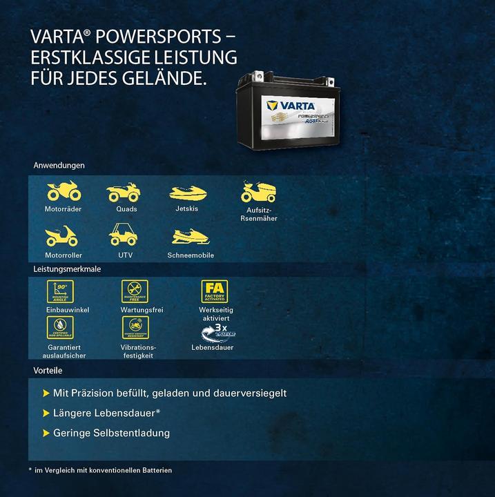 Image du produit Varta AUX14 SILVER AUXILIARY DYNAMIC AGM 513 106 020 Stützbatterie 13Ah (12 V, 13 Ah, 200 A)