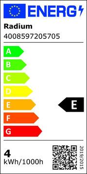 Label énergétique Radium Lampe LED (E27, 470 lm, 1 x)