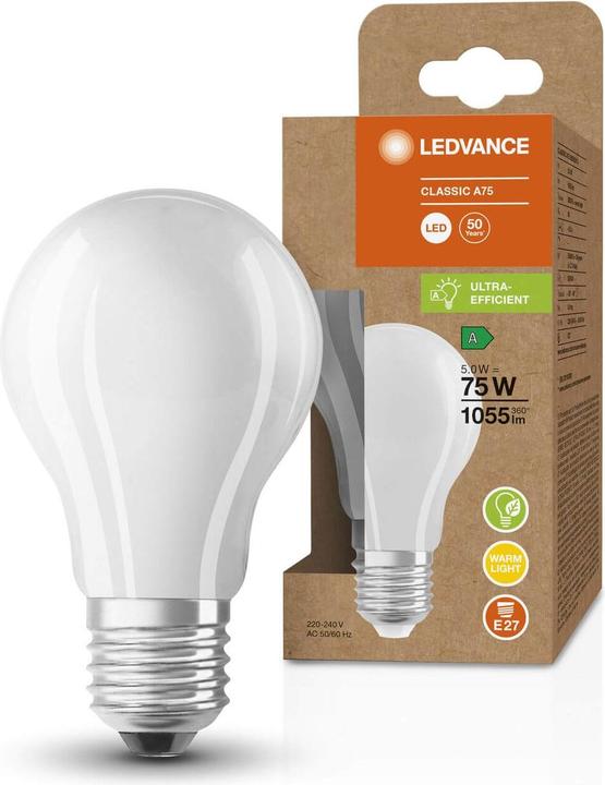 Actual product image Ledvance LED lamp (E27, 5 W, 1055 lm, 1 x, A)