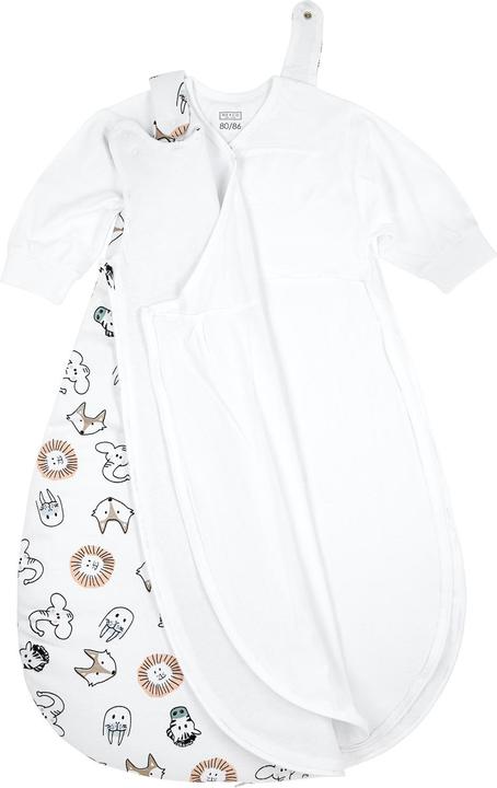 Actual product image Meyco Sleeping bag jersey 2-piece 50/56 Animal (56 cm, All-season)