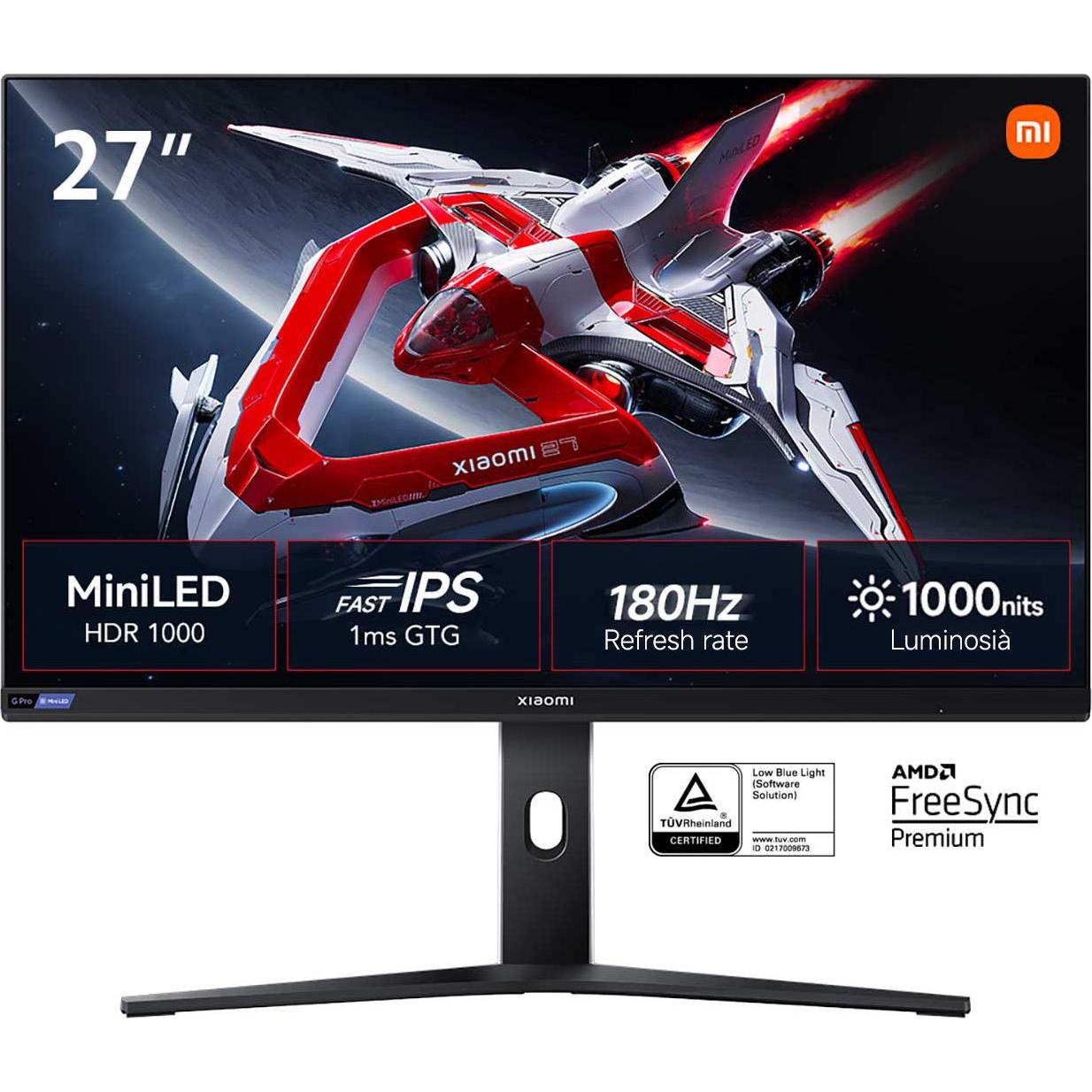 Xiaomi G Pro 27i (2560 x 1440 Pixel, 27"), Monitor, Schwarz