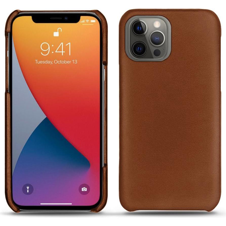 Noreve Lederschutzhülle (Apple iPhone 13 Pro Max), Smartphone Hülle, Braun