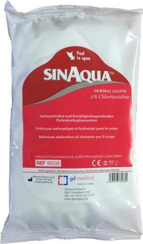 Produktbild Sinaqua Waschhandschuhe 2% Chlorhexid (8 Stk)