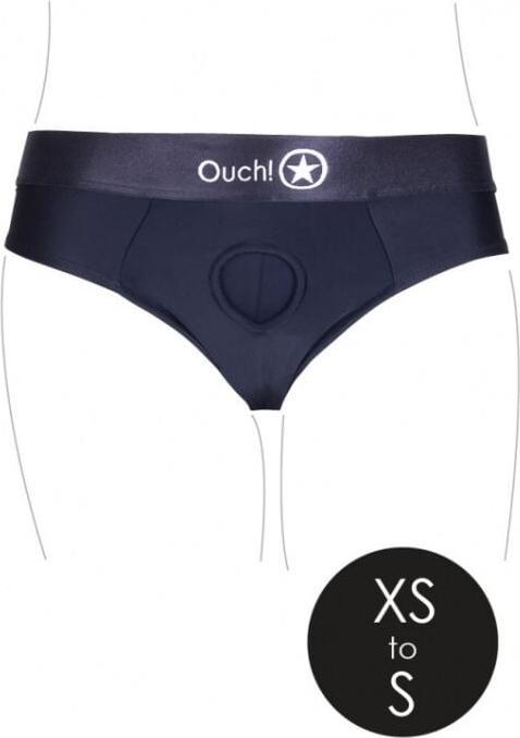 Ouch! Vibrating Strap-on Thong with Removable Rear Straps - XS/S (S)