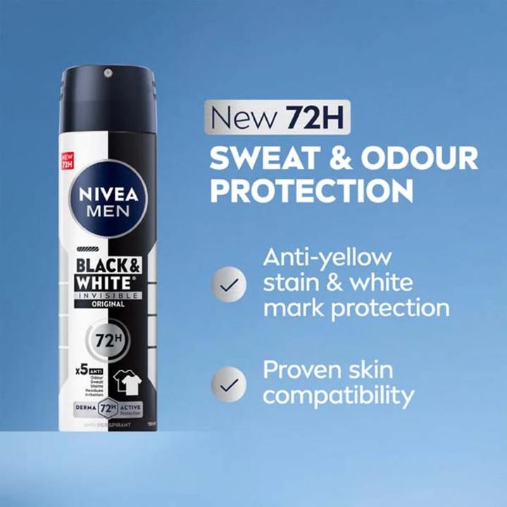 Produktbild NIVEA MEN Men Invisible For Black & White 48h (Spray, 150 ml)