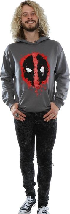 Actual product image Deadpool Mens Splat Face Cotton Hoodie (XL)