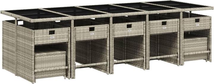Image du produit VidaXL Meuble de jardin Ensemble de jardin 9pcs. noir Poly rotin (110 cm)