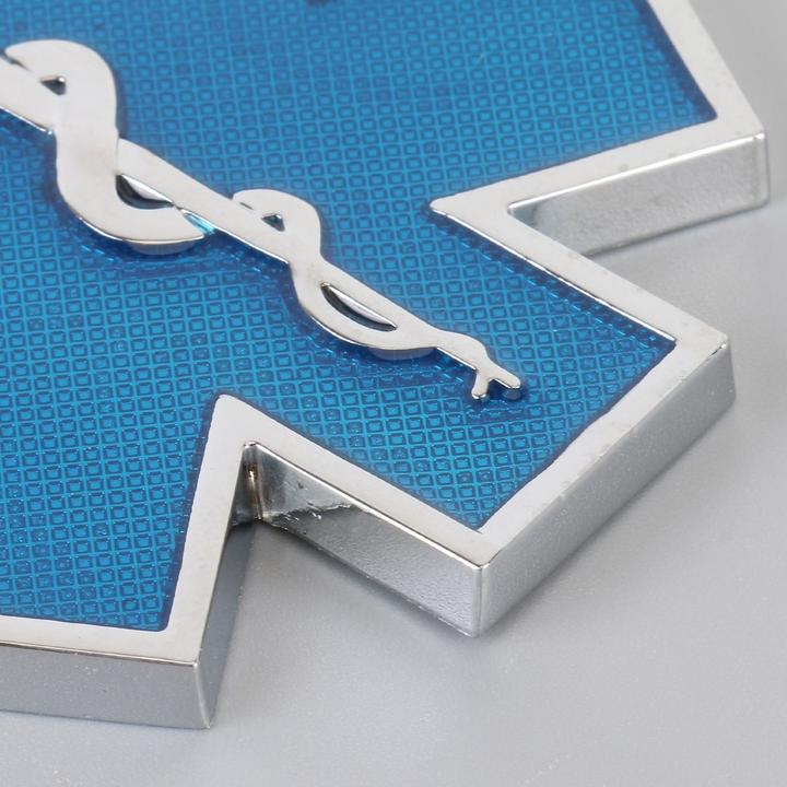 Actual product image König Design 3D ABS chrome star doctor all-wheel off-road sticker emblem logo lettering