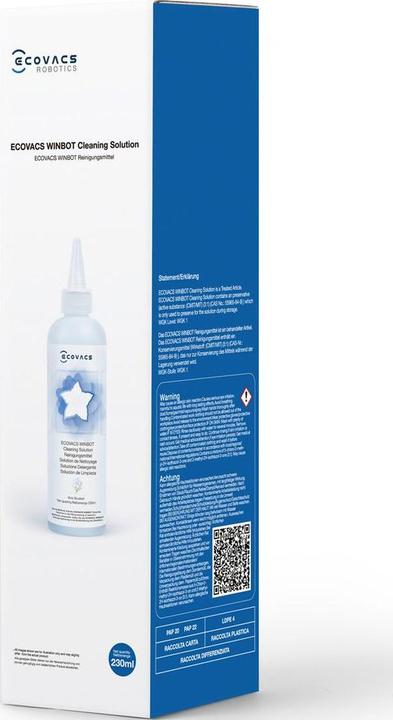 Actual product image Ecovacs WINBOT Cleaning Solution 230 ml