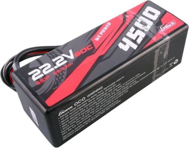 Actual product image Gens Ace G-Tech 4500mAh 6S1P 22.2V 60C HardCase RC car Lipo Battery 14 (22.20 V, 4500 mAh)