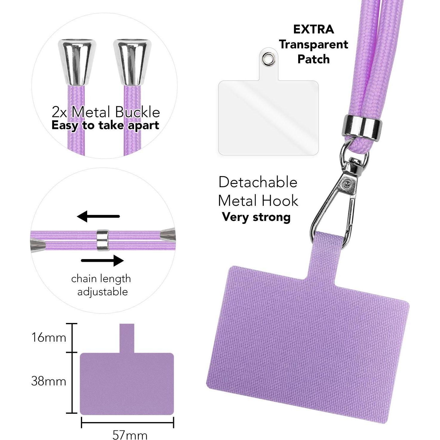 Thumbnail - Nalia Universal Handykette zum Umhängen mit Pad, Handykette, Violett