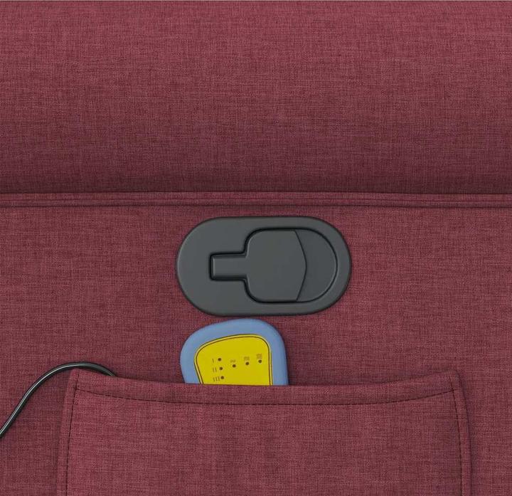 Actual product image vidaXL Massage armchair Wine red fabric Massage TV armchair