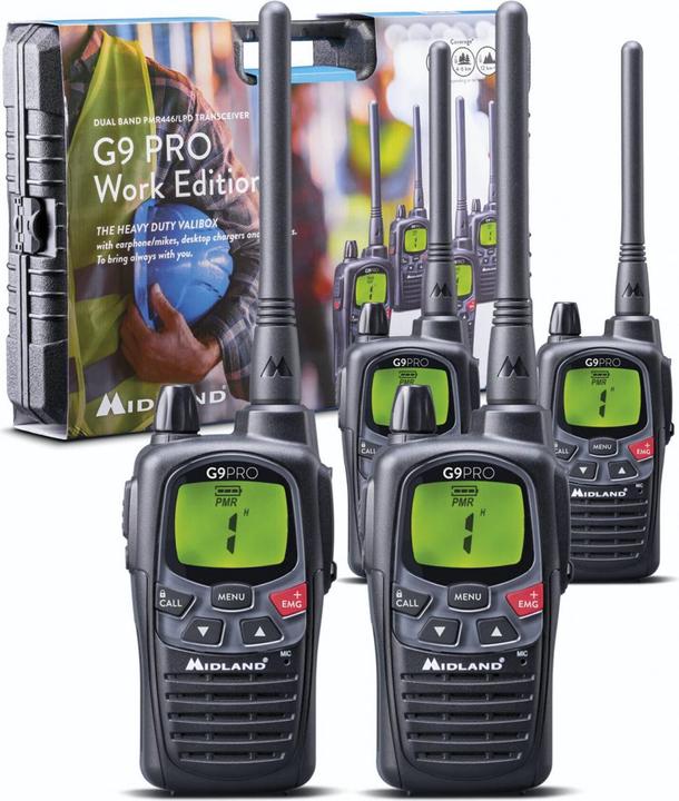 Midland G9 Pro 4 packs, PMR446 (12 km)