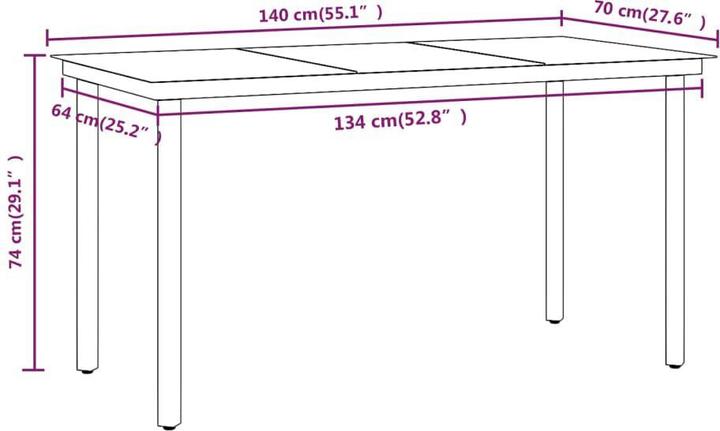 Produktbild vidaXL Garten Essgruppe
