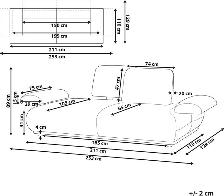 Produktbild Beliani Nacka (3-Sitzer)
