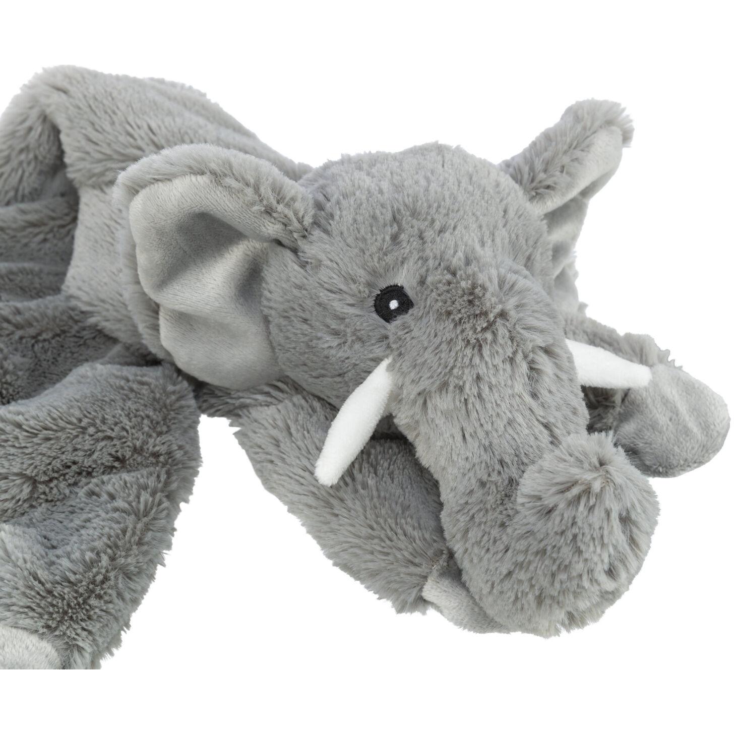 Trixie Hunde-Spielzeug Schlenker-Elefant, 50 cm, Grau (Plüschspielzeug), Hundespielzeug