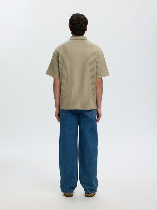 Produktbild Selected Geripptes Relaxed Fit Poloshirt (S)