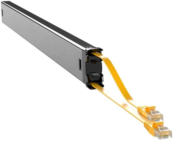 Produktbild PATCHBOX PLUS+ CAT.6A STP CASSETTE YELLOW LR 1,8M + 0,7M (U/FTP, CAT6a, 2.50 m)