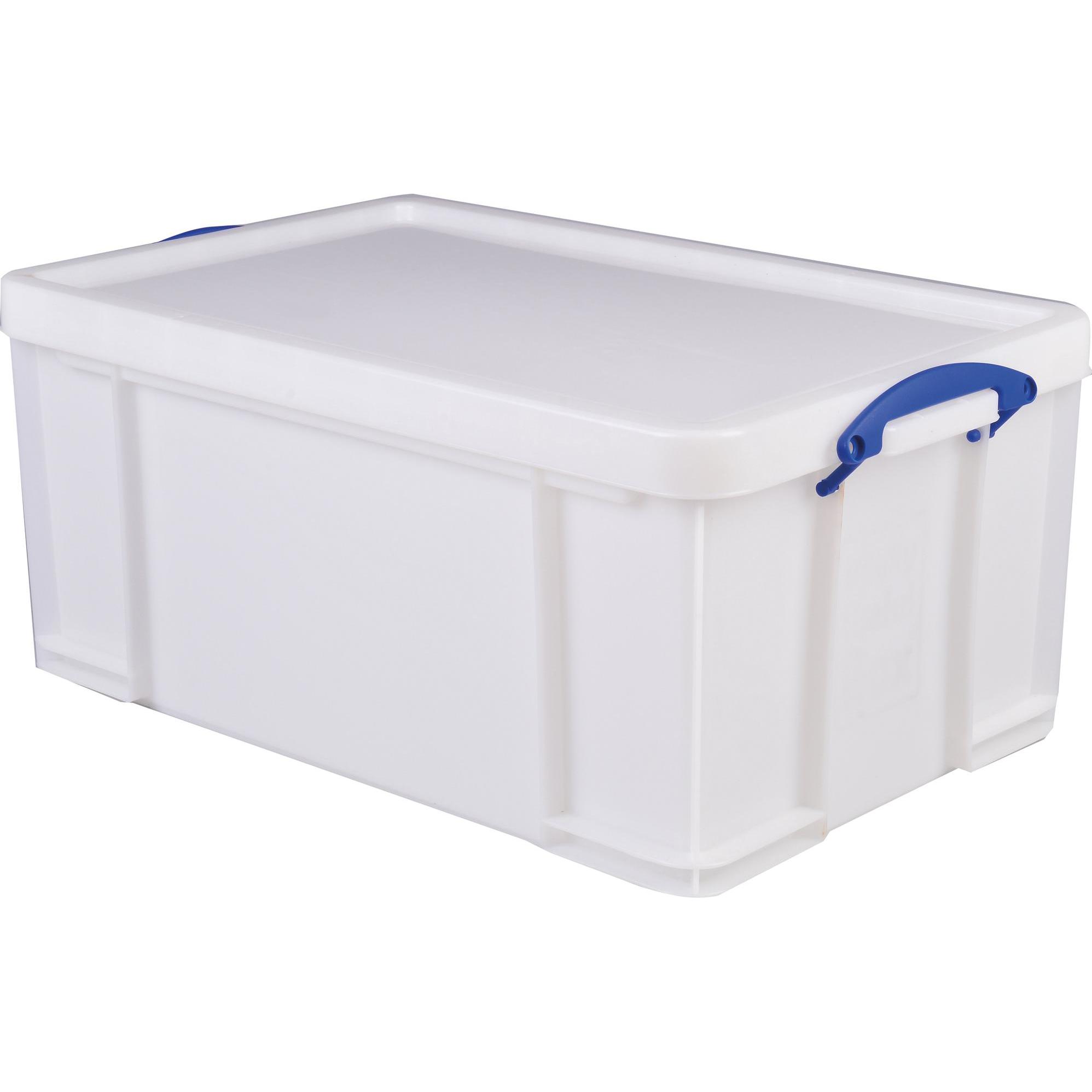 Really Useful Box, Box portaoggetti, Scatola portaoggetti 71 x 31 x 44 cm (L x A x P) DIN A4 64l Polipropilene bianco (44 cm, 64 l)