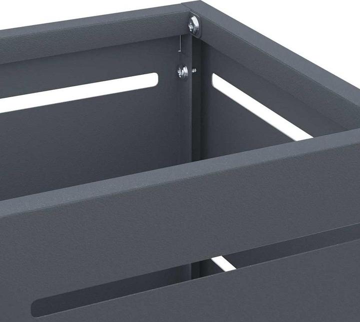 Actual product image vidaXL Umbrella stand anthracite metal medium Decorative inserts