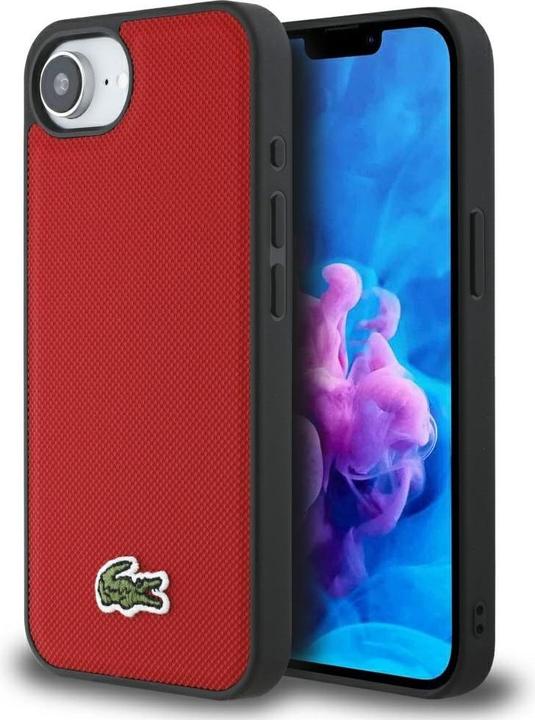 Image du produit Lacoste ase Iconic Petit Pique Woven Logo MagSafe for iPhone 16e red (Apple iPhone 16e, Apple iPhone 17e)