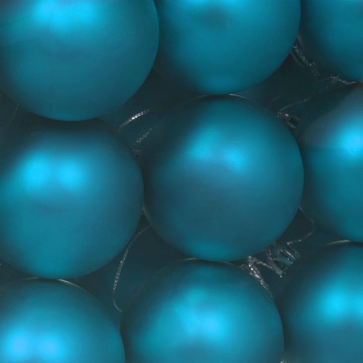 Produktbild Relaxdays - Weihnachtskugeln 50er Set, Türkis/ Silber (50-teilig)