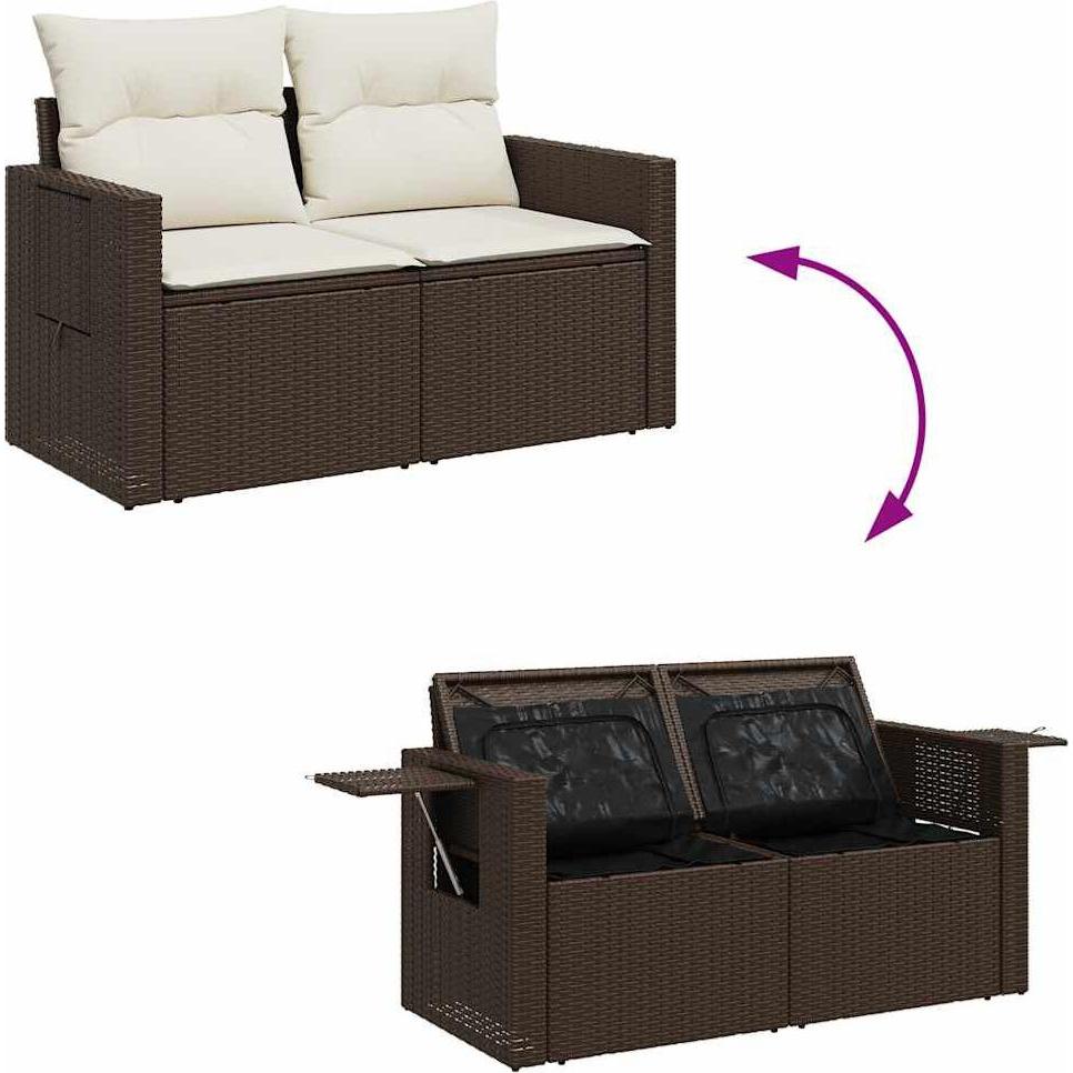 VidaXL, Gartenlounge, 10-tlg. Garten-Lounge-Set mit Kissen