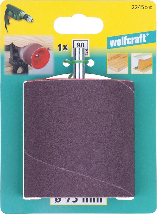 Actual product image wolfcraft Rotary Drum Sander, Ø 75 mm (80)