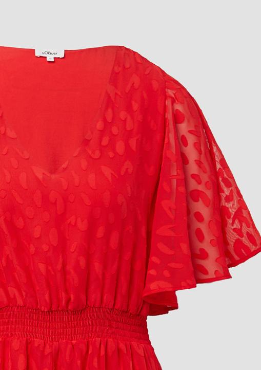 Produktbild S.Oliver Kleid Festliches Maxikleid aus Struktur-Chiffon mit gesmokter Taille (38)