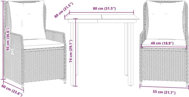 Produktbild vidaXL Garten Essgruppe