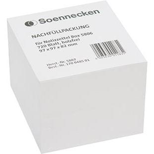 Soennecken, Kopierpapier, Zettelboxeinlage Masse: 9,7 x 9,7 cm (B x H) Grammatur: 80 g/m² (80 g/m²)