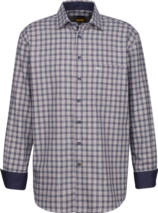 Produktbild Kauf Verona Kent Langarm modern fit mit Kontrast in Leichtflanell (XXL)