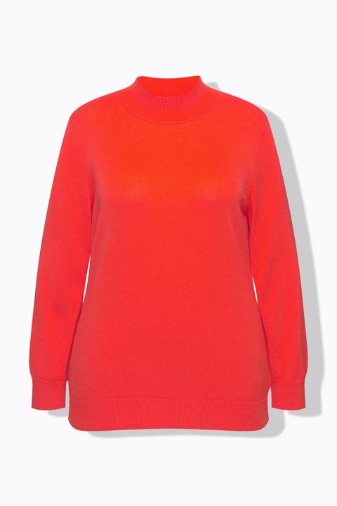 Produktbild Ulla Popken Pullover, edle Schurwoll-Seidenmischung, Stehkragen, Langarm (60)